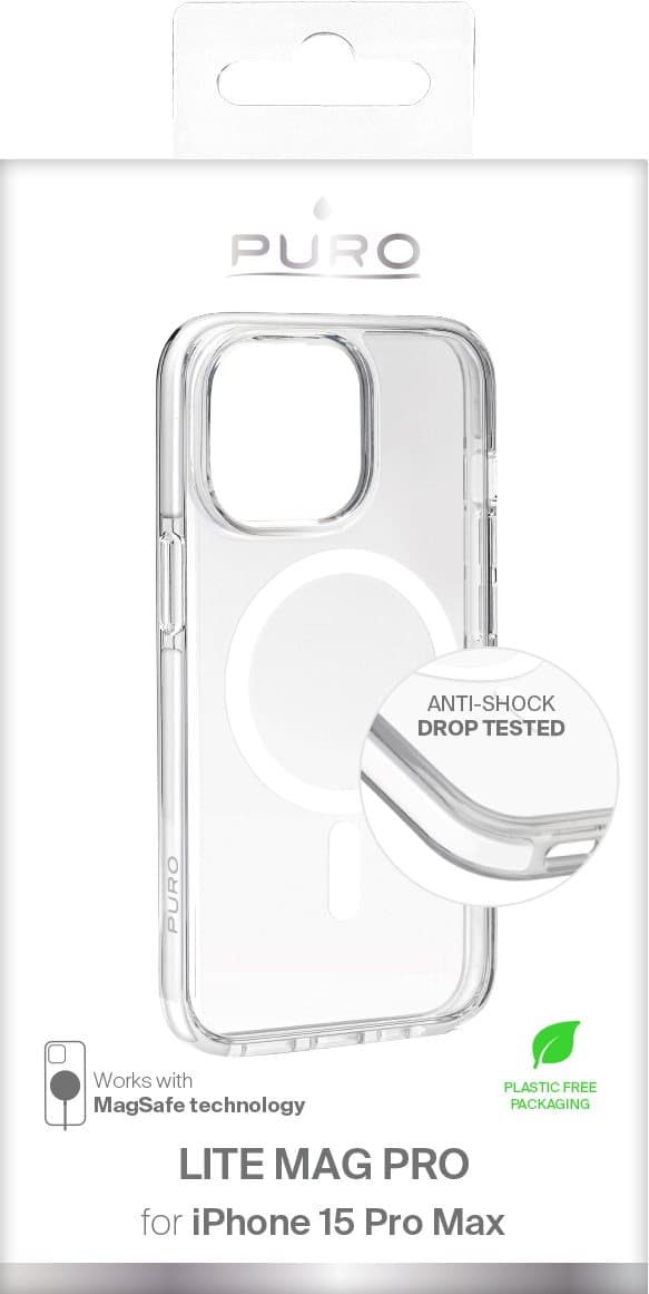 iPhone 15 Pro Max cover LITE MAG PRO with magnets, white