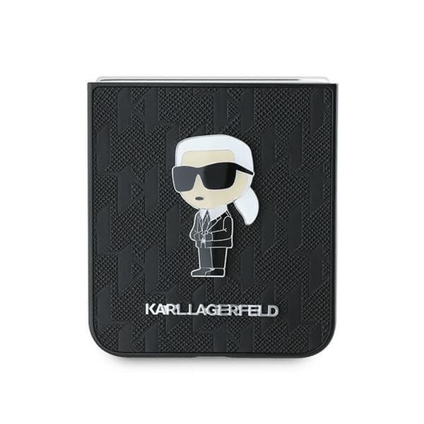 Fodral till Samsung Galaxy Z Flip6 - Karl Lagerfeld Saffiano (KLHCZZF6SAPKINPK) - Ikonik Monogram