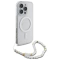 Miniatyrbild 3 av 5: Coque Guess IML Glitter med pärlemorsknäppning MagSafe för iPhone 16 Pro Max (transparent)