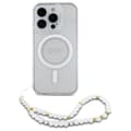 Miniatyrbild 2 av 5: Coque Guess IML Glitter med pärlemorsknäppning MagSafe för iPhone 16 Pro Max (transparent)