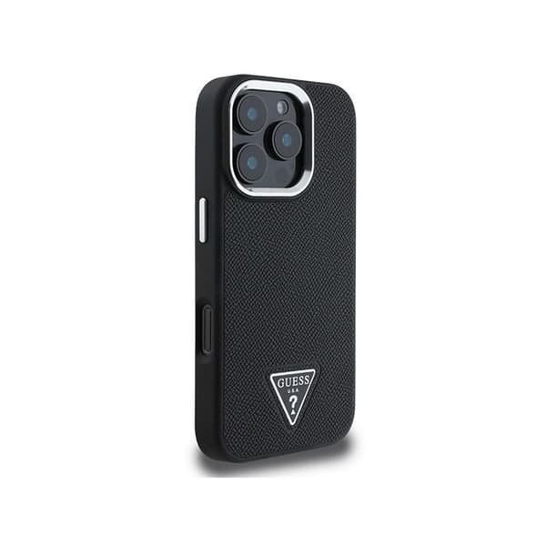Skal till iPhone 16 Pro - Guess Triangle Grained MagSafe (GUHMP16LPGPGTSPSK) - Svart