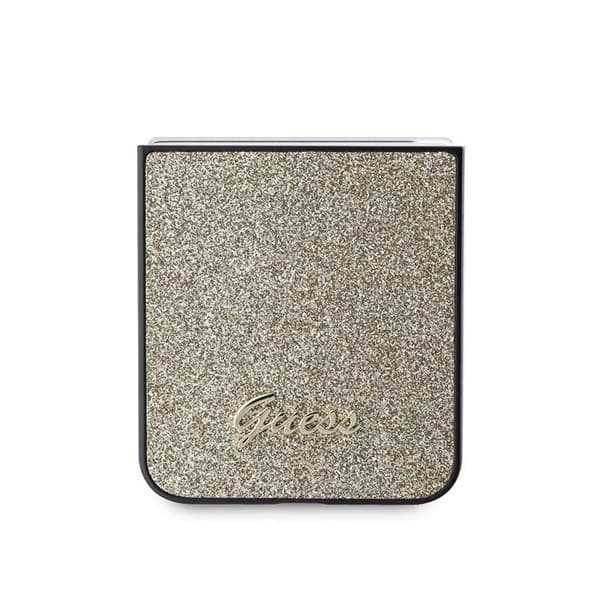 Samsung Galaxy Z Flip6 Fodral - Guess Glitter Script (GUHCZZF6HGGSHD) - Guld