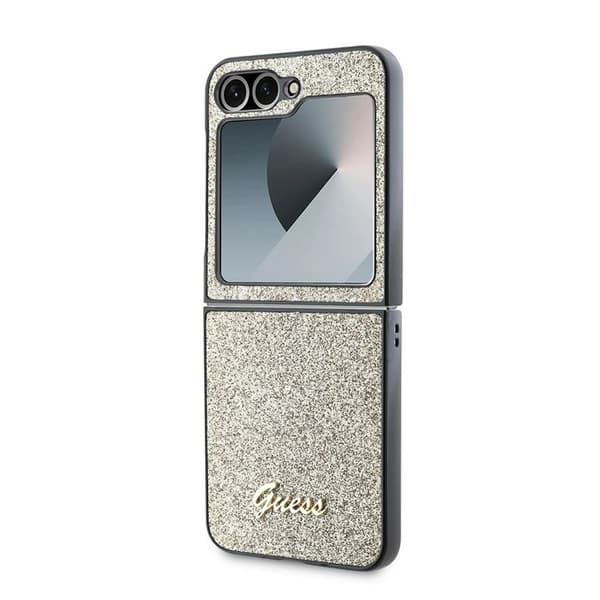 Samsung Galaxy Z Flip6 Fodral - Guess Glitter Script (GUHCZZF6HGGSHD) - Guld
