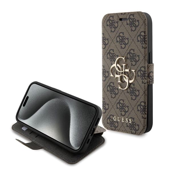 Skal till iPhone 15 Pro Max - Guess Book 4G (GUBKP15X4GMMGMGBR) - Brun