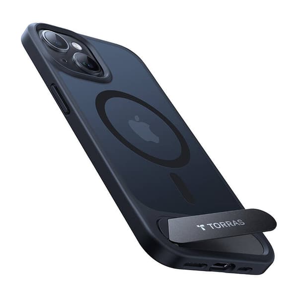 Torras UPRO Pstand Cover til iPhone 15 Pro Max (sort)