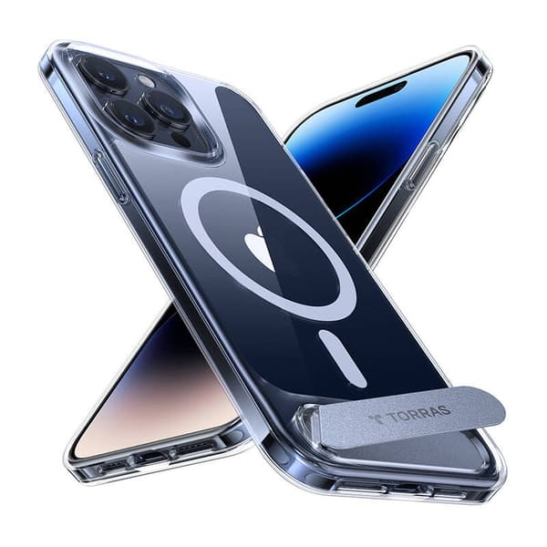 Etui Torras UPRO Pstand til iPhone 15 Pro Max (gennemsigtig)