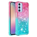 Pikkukuva 3 / 7: SKALO Samsung A16 Juoksuhiekka Glitter Sydämet TPU kuori - Pinkki-Turkoosi
