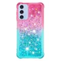 Pikkukuva 2 / 7: SKALO Samsung A16 Juoksuhiekka Glitter Sydämet TPU kuori - Pinkki-Turkoosi