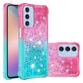Pikkukuva 1 / 7: SKALO Samsung A16 Juoksuhiekka Glitter Sydämet TPU kuori - Pinkki-Turkoosi