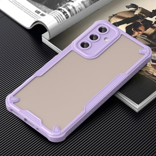 SKALO Samsung A16 Armor Hybrid Frosted Suojakuori - Violetti