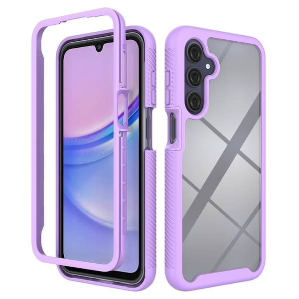 SKALO Samsung A16 Stødsikker Clear Hybrid Cover - Lilla
