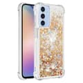 Miniatyrbild 3 av 7: SKALO Samsung A16 Kvicksand Glitter Hjärtan TPU-skal - Guld