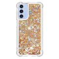 Miniatyrbild 2 av 7: SKALO Samsung A16 Kvicksand Glitter Hjärtan TPU-skal - Guld