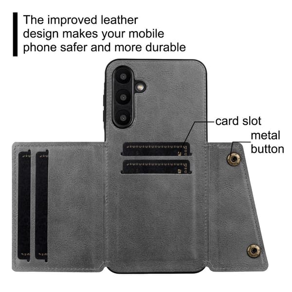 SKALO Samsung A16 PU-Läder Skal med Plånbok - Svart