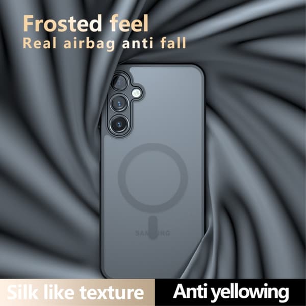 SKALO Samsung A16 Skin-touch Hybrid Cover - Sort