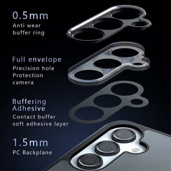 SKALO Samsung A16 Skin-touch Hybrid Cover - Sort