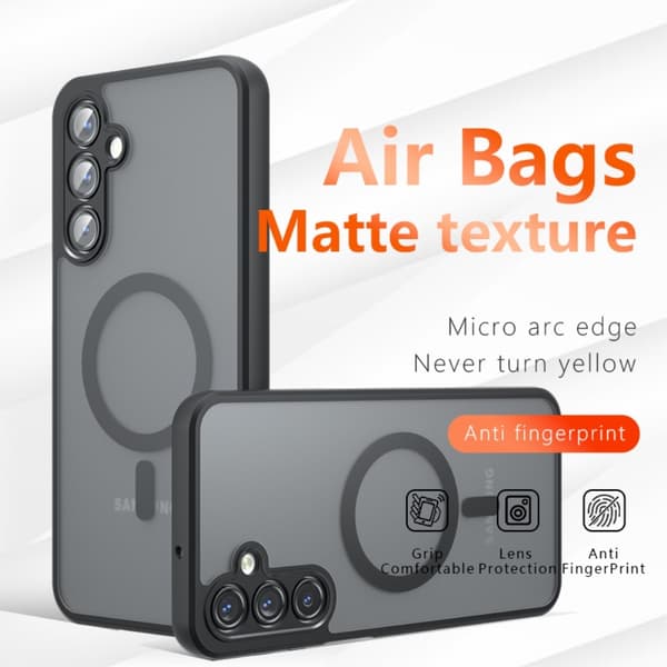 SKALO Samsung A16 Skin-touch Hybrid Cover - Sort