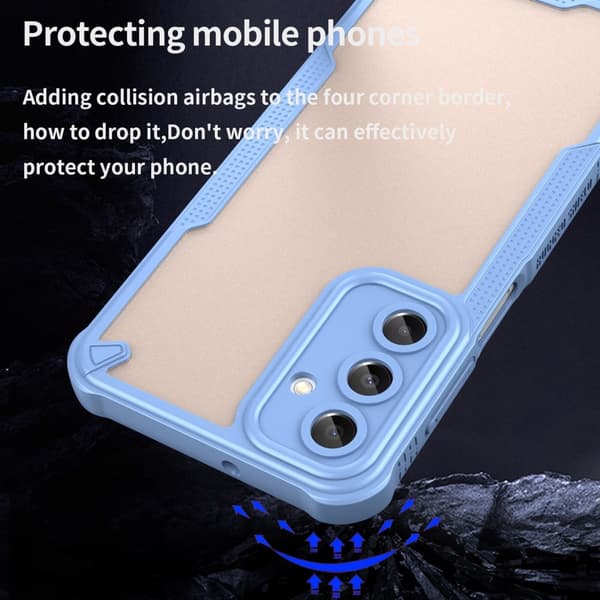 SKALO Samsung A16 Armor Hybrid Frosted Cover - Blå