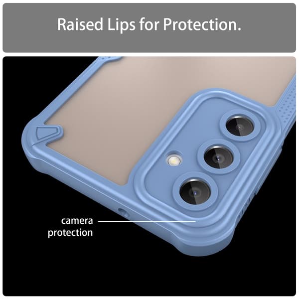 SKALO Samsung A16 Armor Hybrid Frosted Cover - Blå