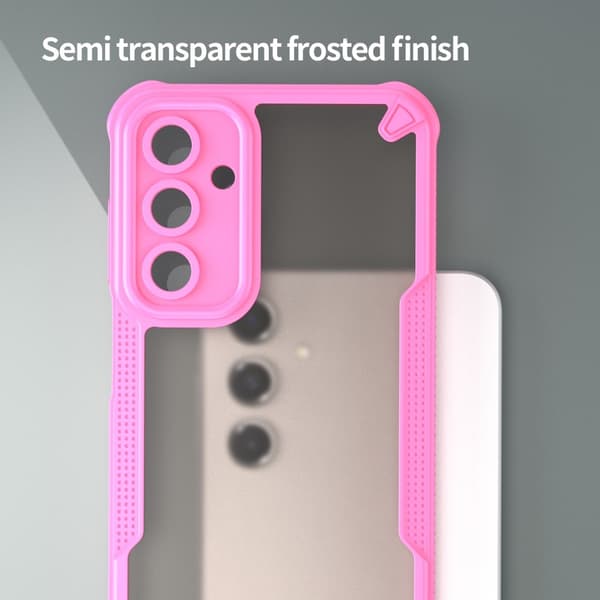 SKALO Samsung A16 Armor Hybrid Frosted Suojakuori - Pinkki