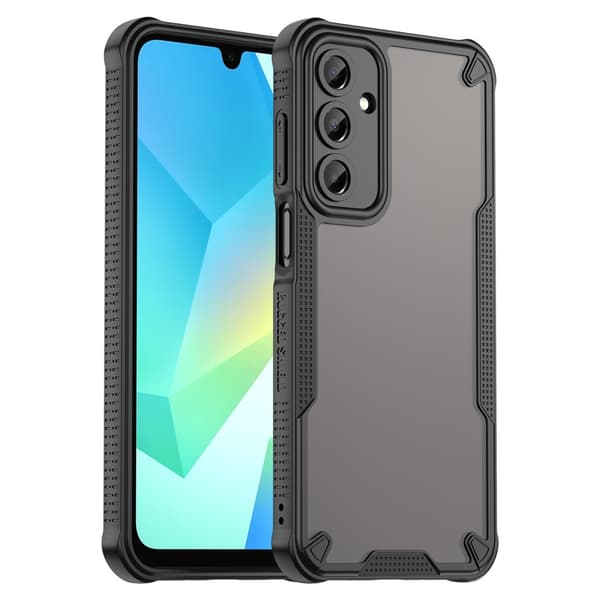 SKALO Samsung A16 Armor Hybrid Frosted Suojakuori - Musta