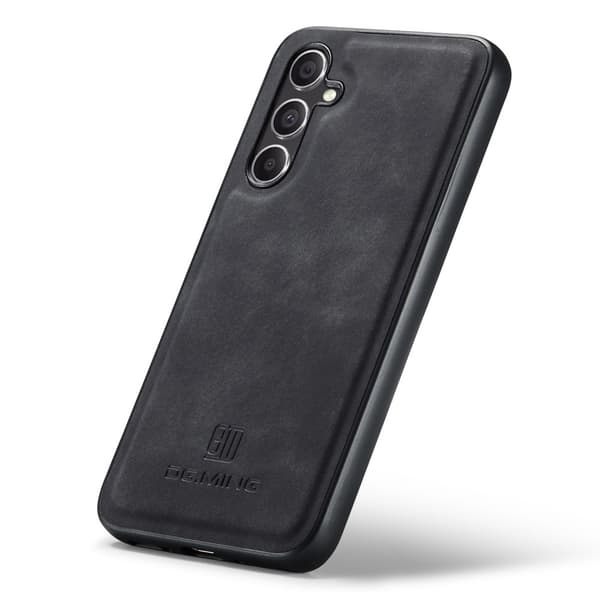 DG.MING Samsung A16 Premium PU-nahka Hybridi Suojakuori - Musta