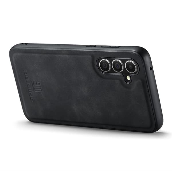 DG.MING Samsung A16 Premium PU-nahka Hybridi Suojakuori - Musta