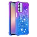 Miniatyrbild 3 av 7: SKALO Samsung A16 Kvicksand Glitter Hjärtan TPU-skal - Lila-Blå