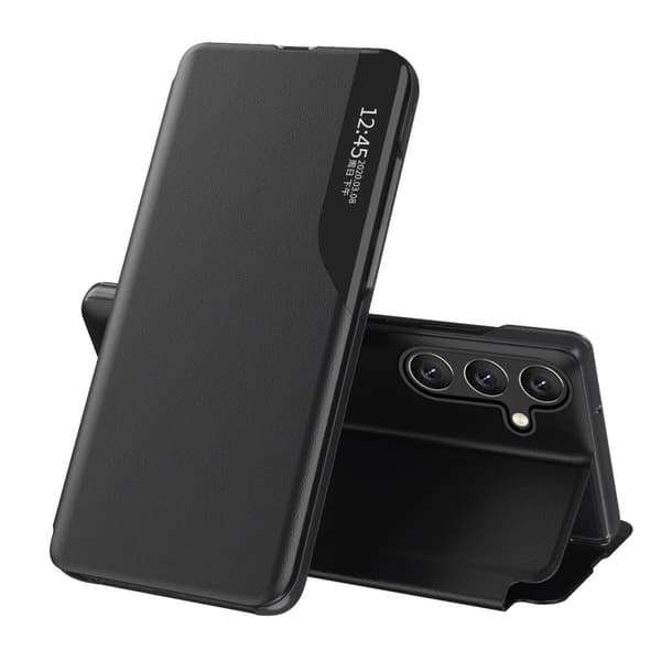 SKALO Samsung A16 Clear View Window Fodral - Svart