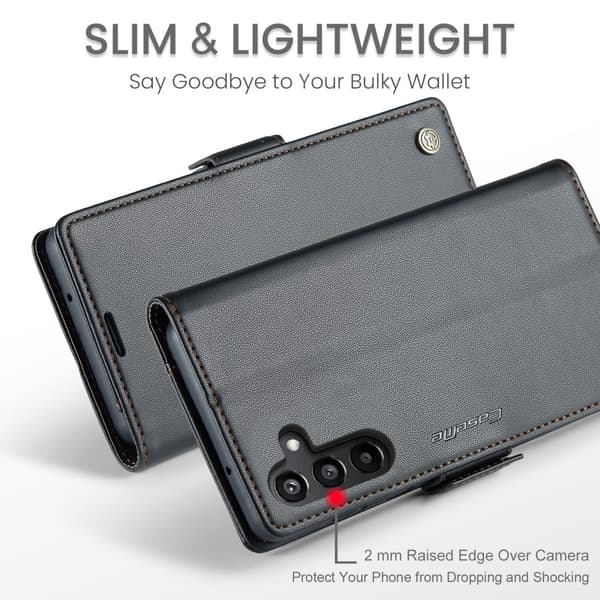 CaseMe Samsung A16 023 Series PU-Läder Lompakkokotelo - Musta