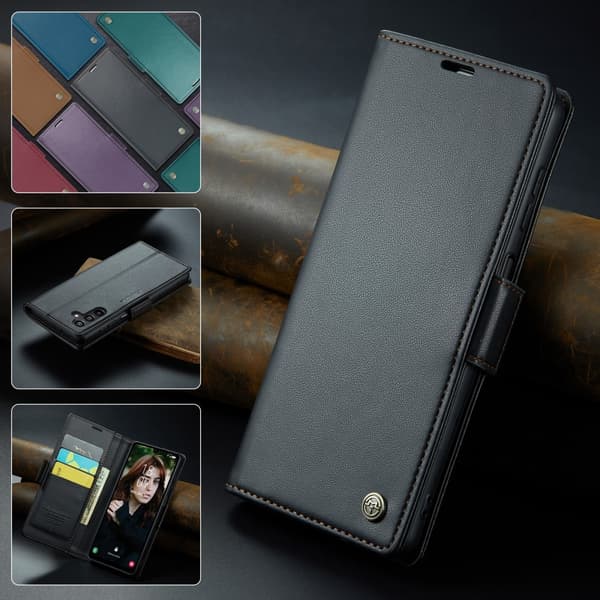 CaseMe Samsung A16 023 Series PU-Läder Lompakkokotelo - Musta