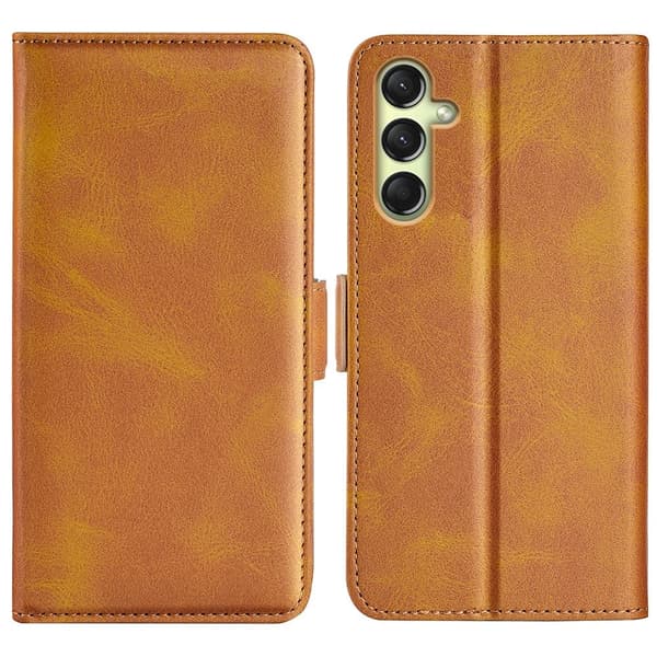 SKALO Samsung A16 Premium Wallet Lompakkokotelo - Ruskea