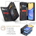 Pikkukuva 5 / 11: CaseMe Samsung A16 008 BIg Wallet 2in1 Magnet Lompakkokotelo - Musta