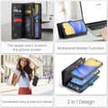 Pikkukuva 9 / 11: CaseMe Samsung A16 008 BIg Wallet 2in1 Magnet Lompakkokotelo - Musta
