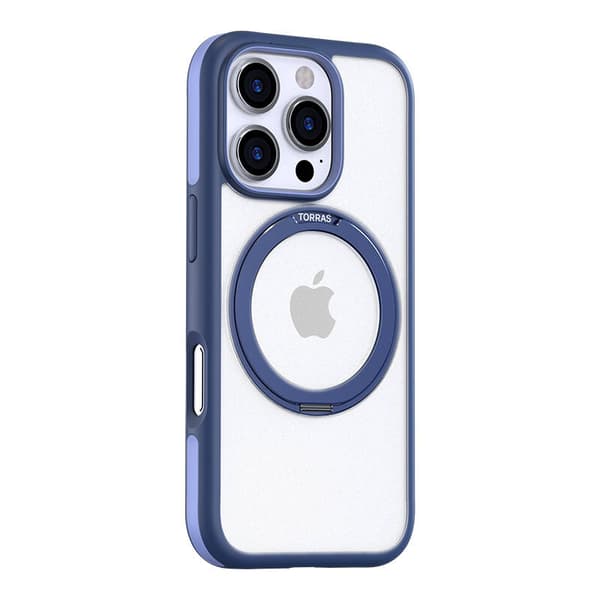 Torras Ostand R Fusion Series -kotelo iPhone 16 Prolle (sininen)
