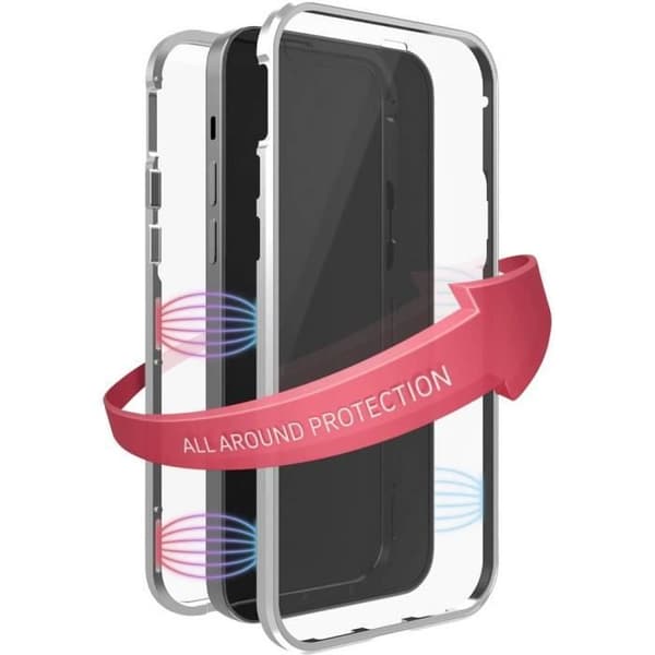 Coque - Black Rock - iPhone 13 - 360° skydd - Styv - Silver