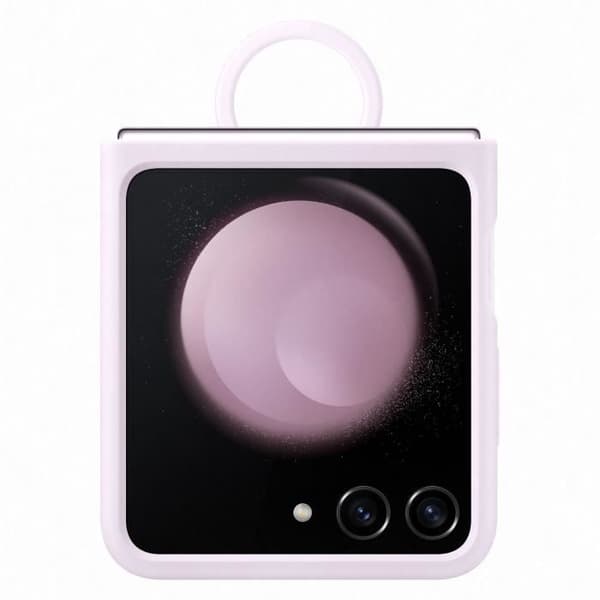 SAMSUNG Z Flip5 Silikonfodral med Ring - Lavendel