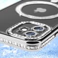 Miniatyrbild 3 av 4: Diamantfodral till iPhone 11 MagSafe Protection Rhinestone Contour Silver