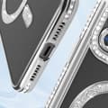 Miniatyrbild 4 av 4: Diamantfodral till iPhone 11 MagSafe Protection Rhinestone Contour Silver