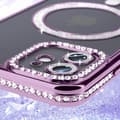 Miniatyrbild 3 av 4: Diamantfodral till iPhone 12 - AVIZAR - MagSafe Protection - Lila Rhinestone Outline