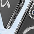 Miniatyrbild 4 av 4: Diamantfodral till iPhone 11 - AVIZAR - Black Rhinestone Outline - Stel - Syntet - Blandat