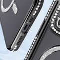 Miniatyrbild 4 av 4: Diamantfodral till iPhone 12 - AVIZAR - Black Rhinestone Outline - Stel - Syntet - Blandat
