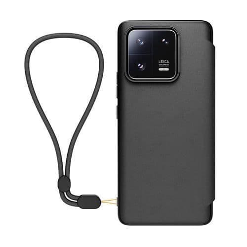 Foliofodral - Made For Xiaomi - Xiaomi 13 Pro - Hudkänsla - Avtagbar handledsrem - Svart