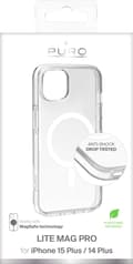 Miniatyrbilde 1 av 2: iPhone 15 Plus cover LITE MAG PRO with magnets, white