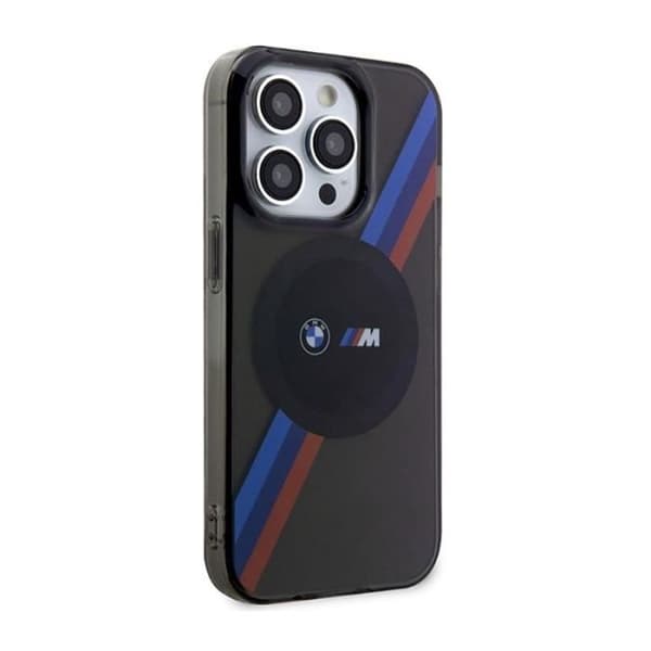 BMW Tricolor Stripes MagSafe - Fodral för iPhone 14 Pro (grå) - 3666339122287
