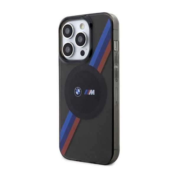 BMW Tricolor Stripes MagSafe - Fodral för iPhone 14 Pro (grå) - 3666339122287