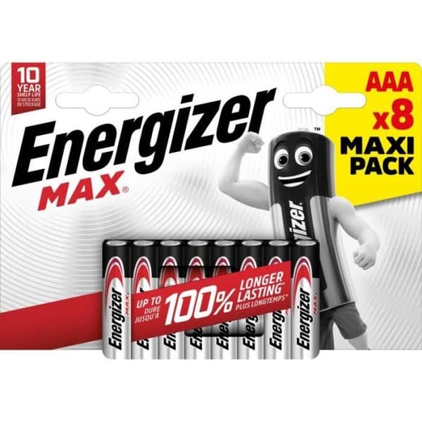 ENERGIZERBATTERIER MAX AAA LR03 /8 ECO - 437987