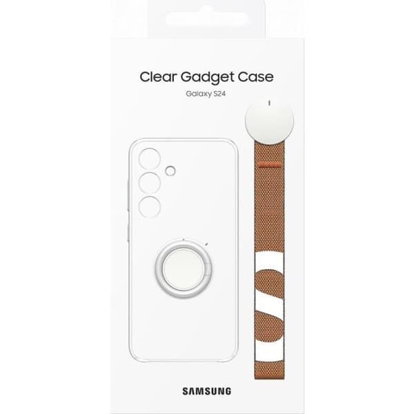 Coque - Samsung - Galaxy S24 - Transparent - Avtagbart stöd - Flexibel