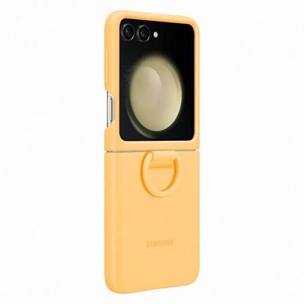 Samsung mobilfodral och skal Silikonfodral med ring Z Flip 5 Apricot