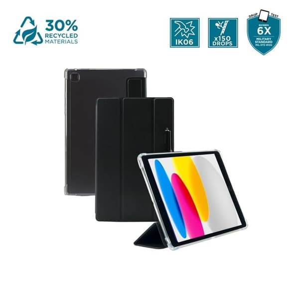 Skyddsfodral Folio - MOBILIS - iPad 11" A16 & 10.9" (10:e generationen) - Förstärkta hörn - Stöttålig - Svart